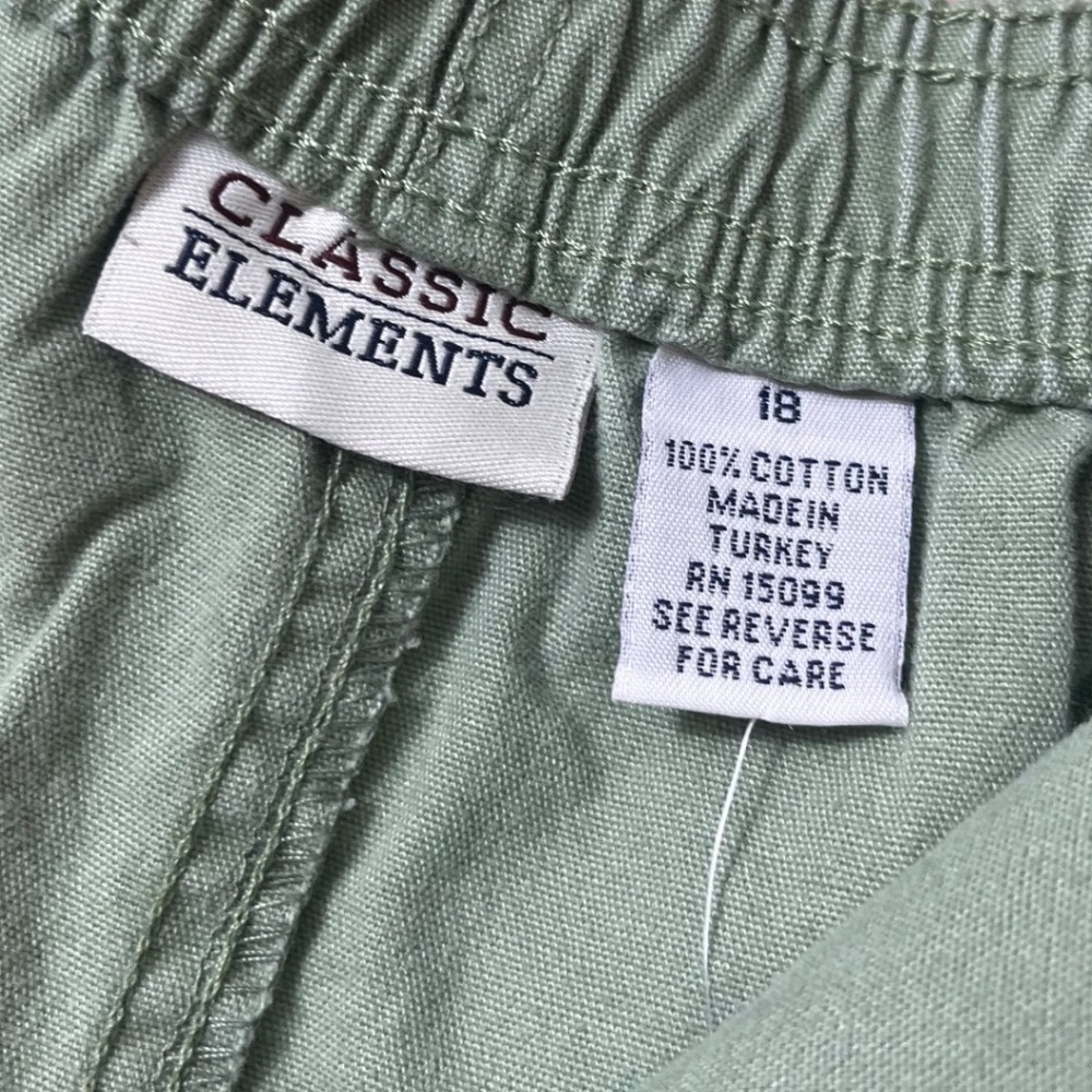 Classic Elements Spanish Olive Cotton Utility Skirt Size 18 Gorpcore Cottagecore - Picture 3 of 10
